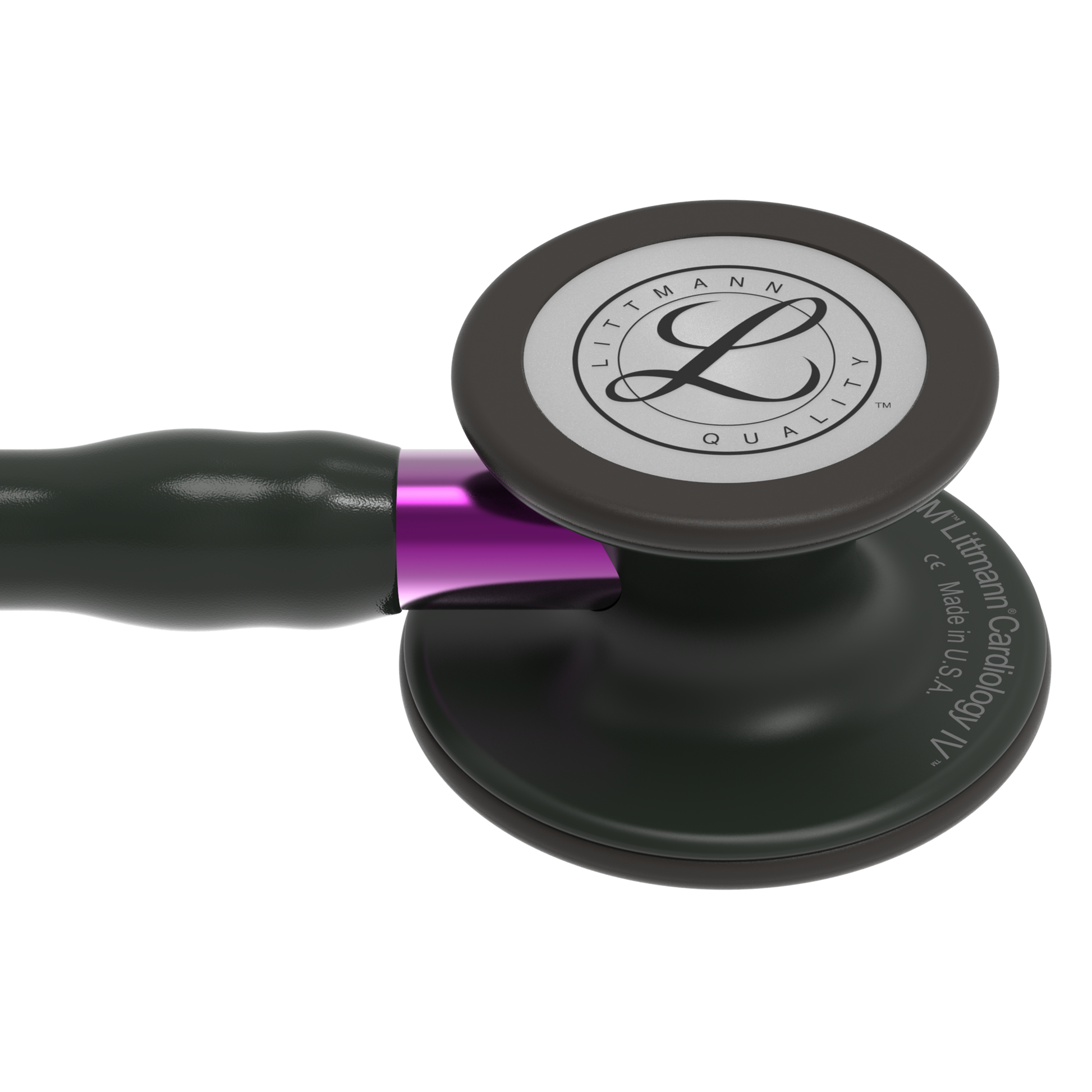 Littmann Cardiology IV Diagnostic Stethoscope: Black & Black - Violet Stem 6203 - Student Program 3M Littmann