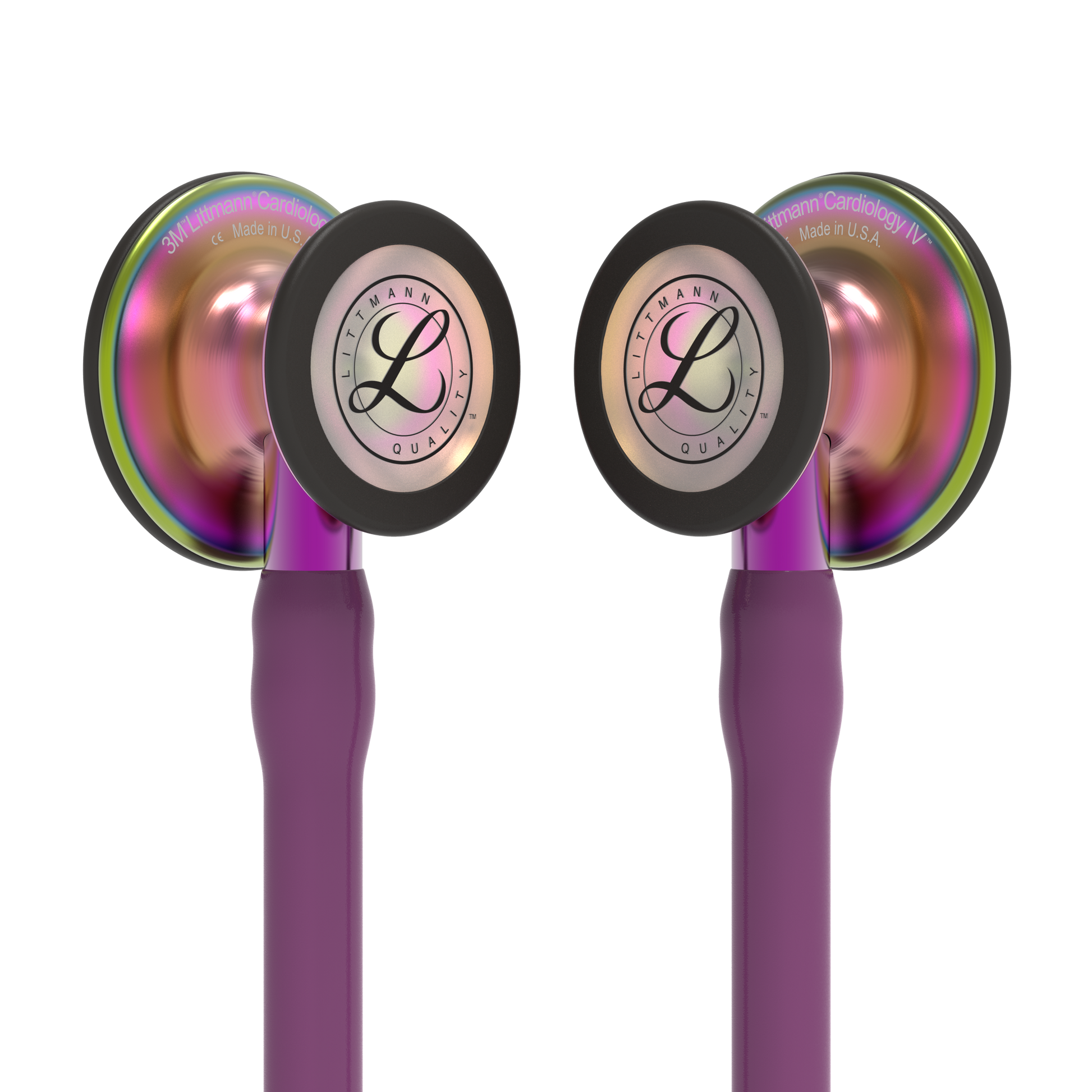 Littmann Cardiology IV Diagnostic Stethoscope: Rainbow & Plum - Violet Stem 6205 3M Littmann