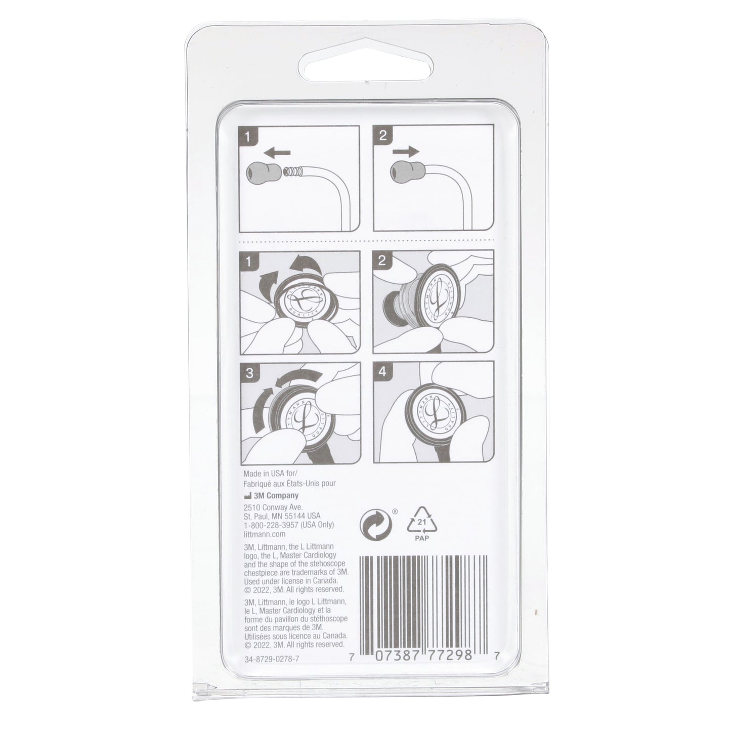 3M Littmann Stethoscope Spare Parts Kit - Master Cardiology - Black 3M Littmann