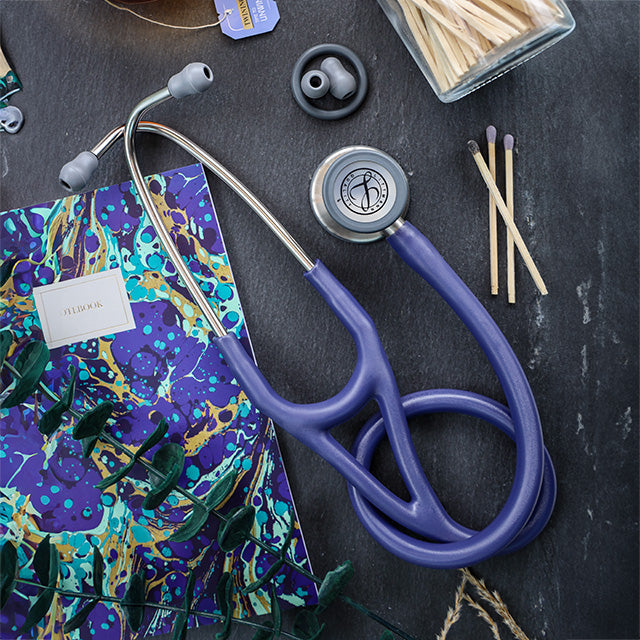Littmann Cardiology IV Diagnostic Stethoscope: Satin Midnight Blue Tube 6187C - Student Program 3M Littmann