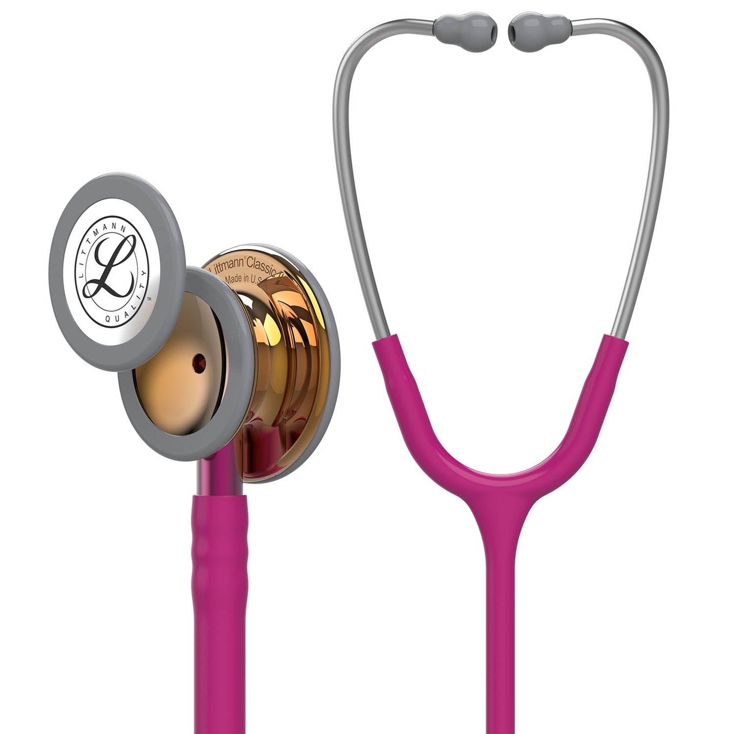 Littmann Classic III Monitoring Stethoscope: High Polish Copper & Raspberry - Limited Edition 5647 - Student Program 3M Littmann