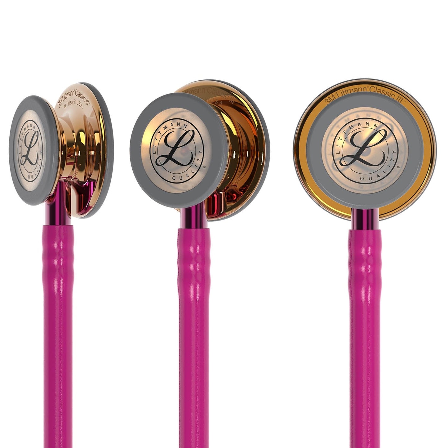 Littmann Classic III Monitoring Stethoscope: High Polish Copper & Raspberry - Limited Edition 5647 - Student Program 3M Littmann