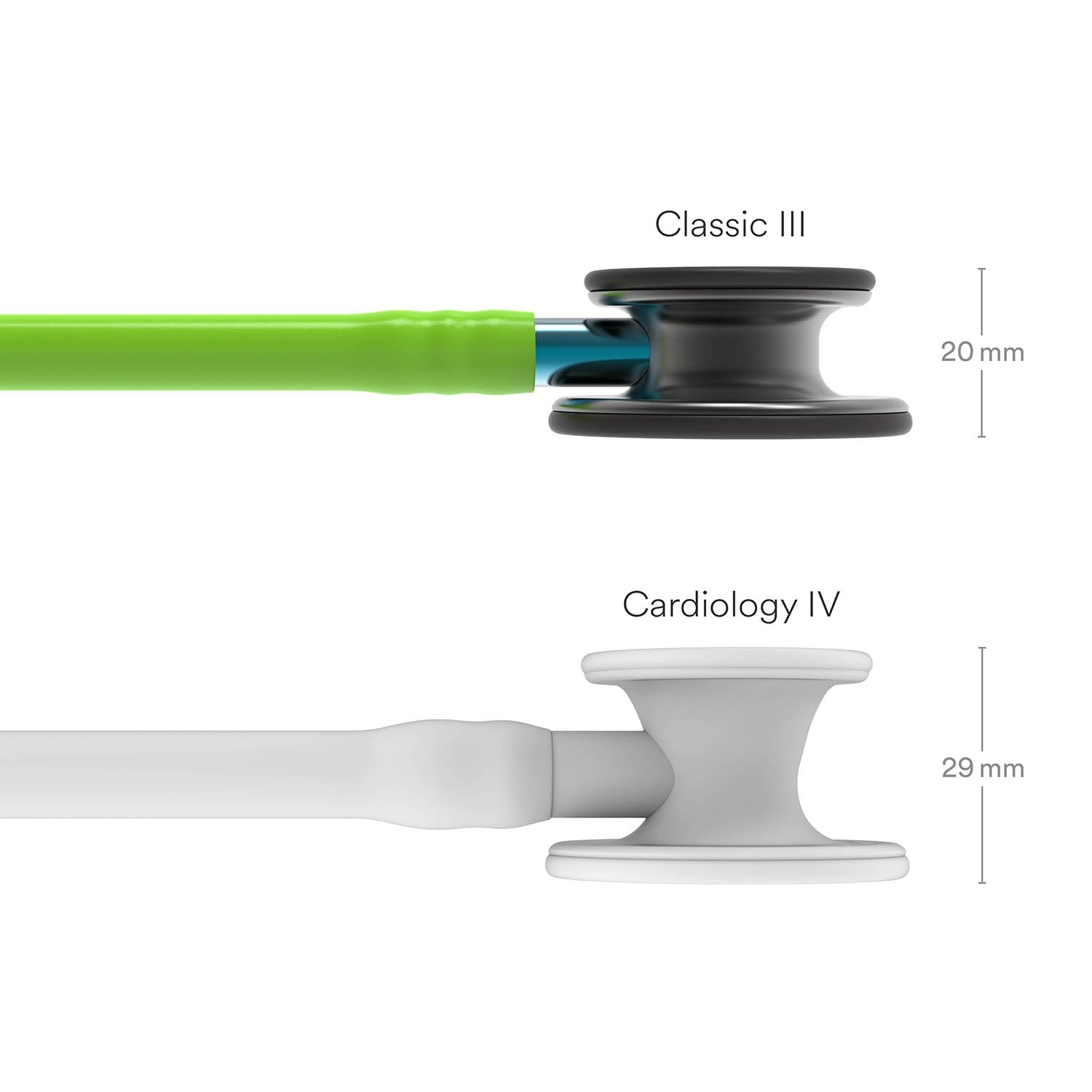 Littmann Classic III Monitoring Stethoscope: Smoke & Lime Green - Blue Stem 5875 -Student Program 3M Littmann