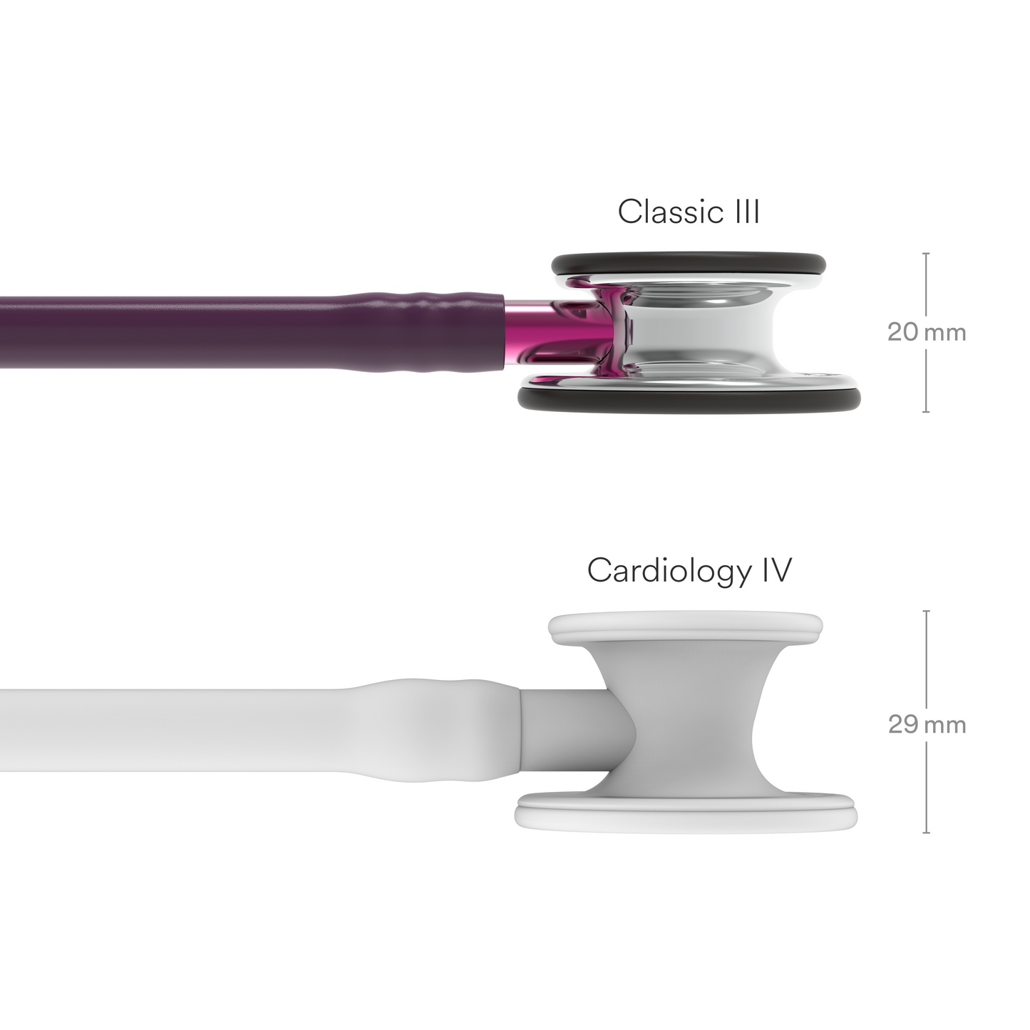 Littmann Classic III Monitoring Stethoscope: Mirror & Plum - Pink Stem 5960 - Student Program 3M Littmann