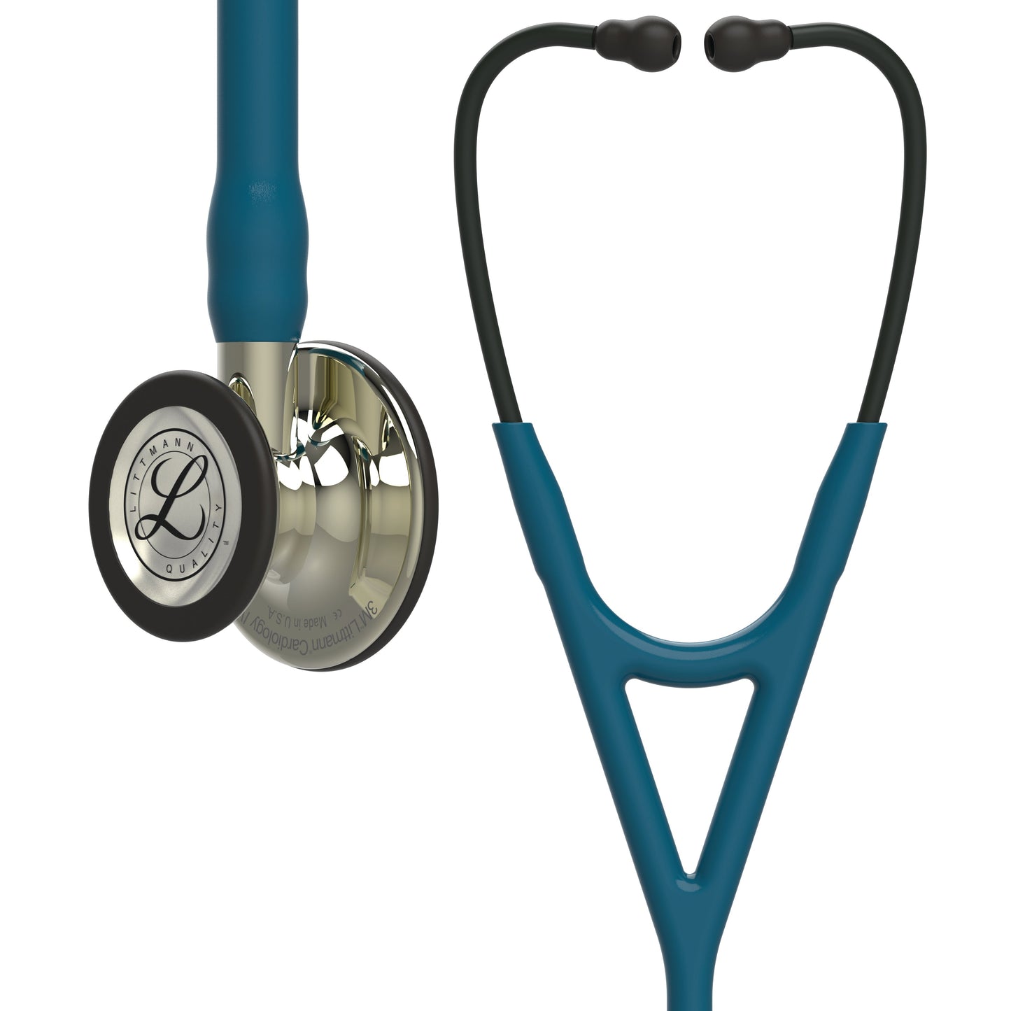 Littmann Cardiology IV Stethoscope: Champagne & Caribbean Blue 6190 - Student Program 3M Littmann