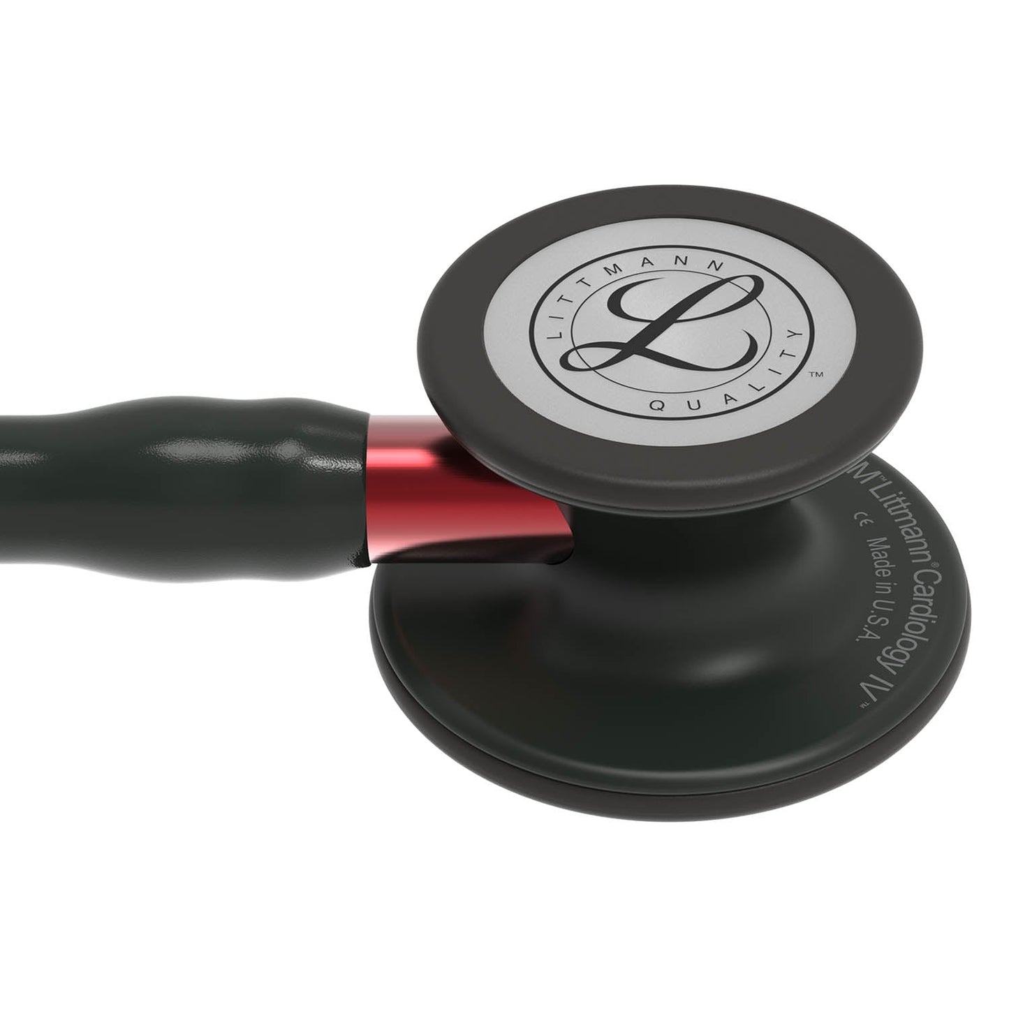 Littmann Cardiology IV Diagnostic Stethoscope: Black & Black - Red Stem 6200 - Student Program 3M Littmann