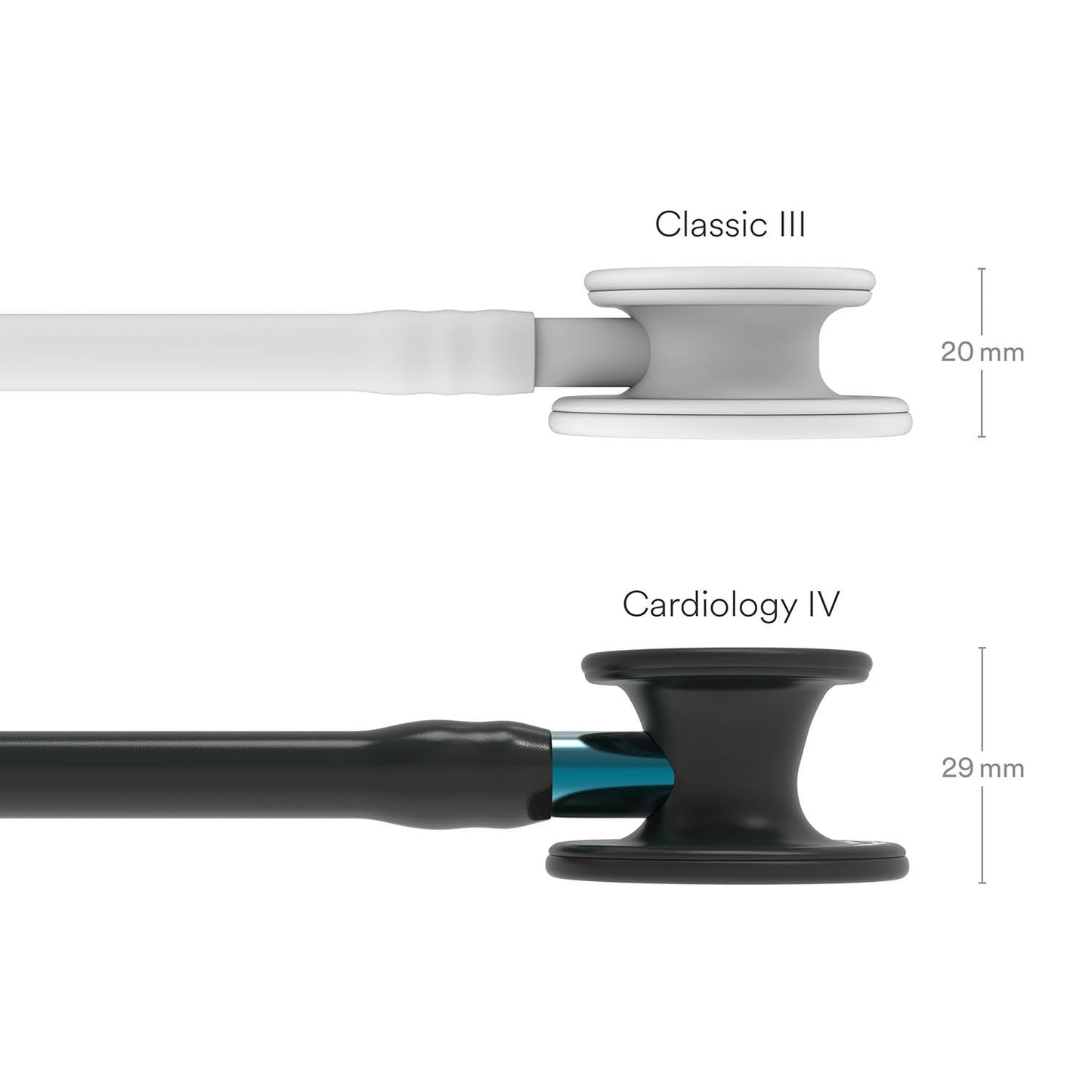 Littmann Cardiology IV Diagnostic Stethoscope: Black & Black - Blue Stem 6201 - Student Program 3M Littmann