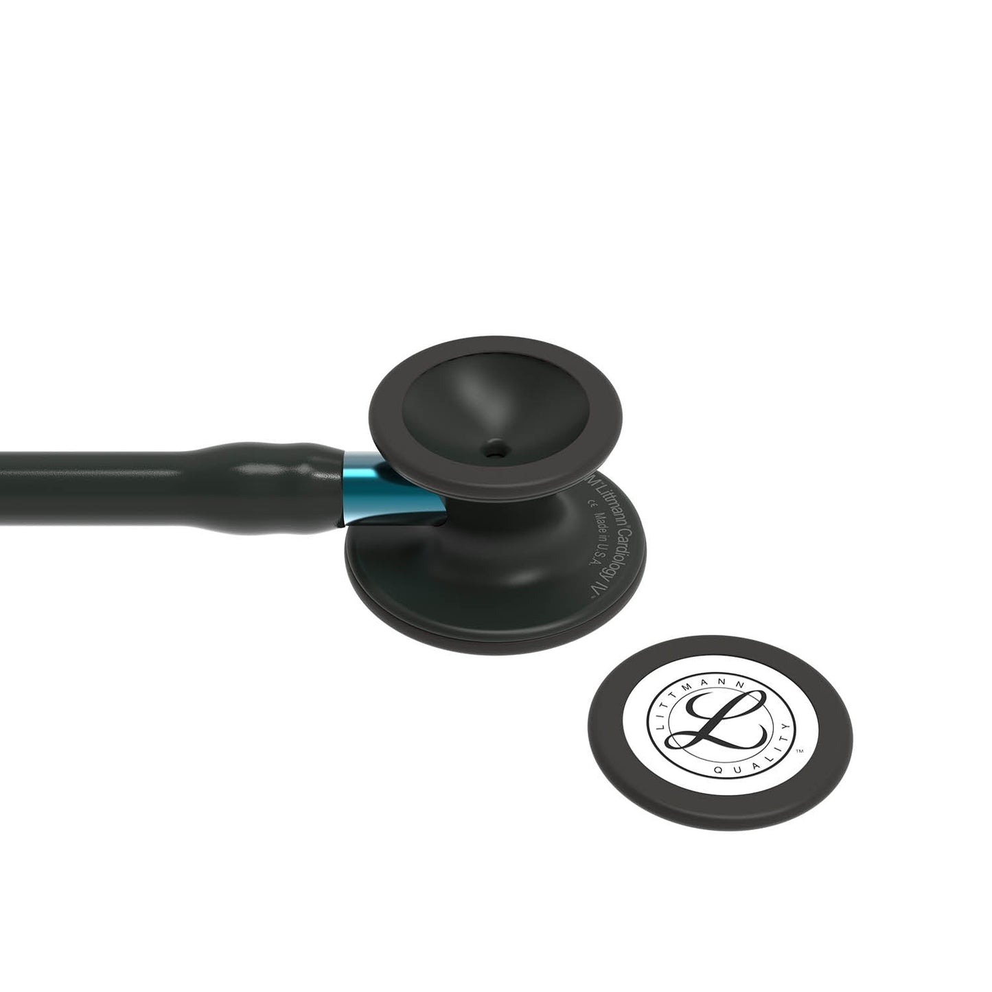 Littmann Cardiology IV Diagnostic Stethoscope: Black & Black - Blue Stem 6201 - Student Program 3M Littmann