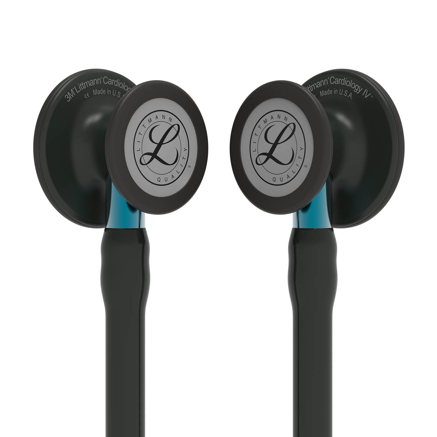 Littmann Cardiology IV Diagnostic Stethoscope: Black & Black - Blue Stem 6201 - Student Program 3M Littmann