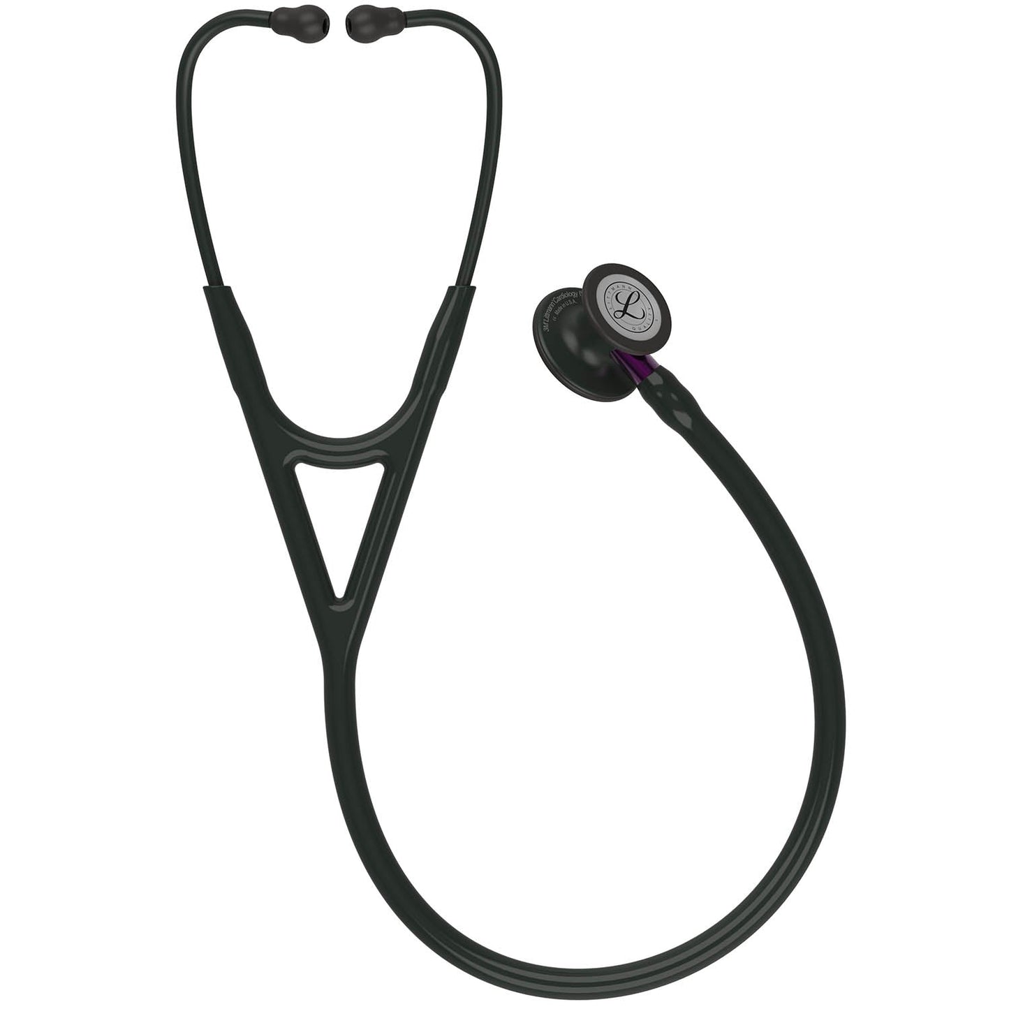 Littmann Cardiology IV Diagnostic Stethoscope: Black & Black - Violet Stem 6203 - Student Program 3M Littmann