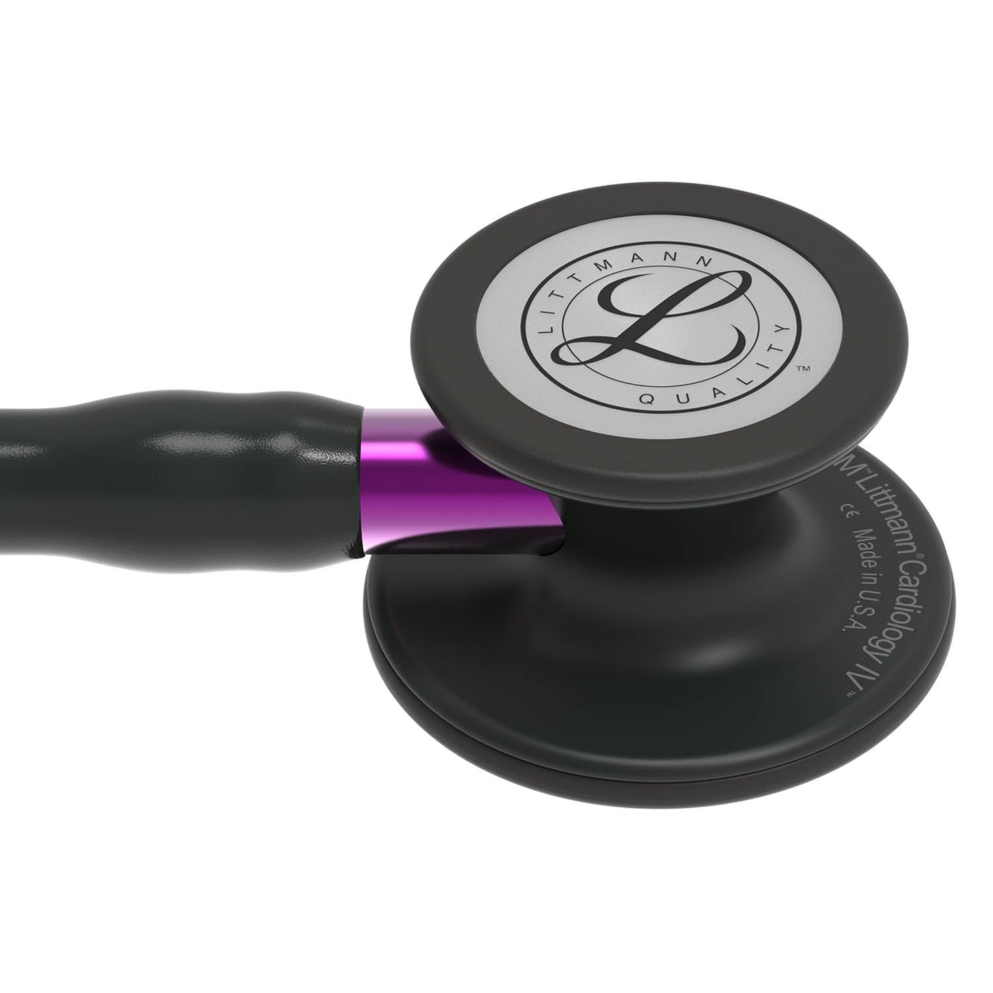 Littmann Cardiology IV Diagnostic Stethoscope: Black & Black - Violet Stem 6203 - Student Program 3M Littmann