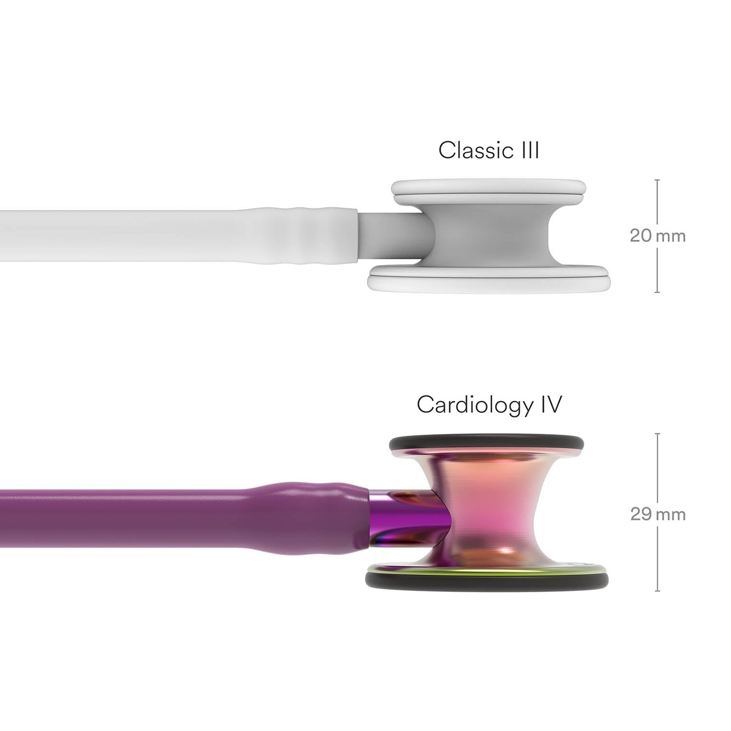 Littmann Cardiology IV Diagnostic Stethoscope: Rainbow & Plum - Violet Stem 6205 - Student Program 3M Littmann