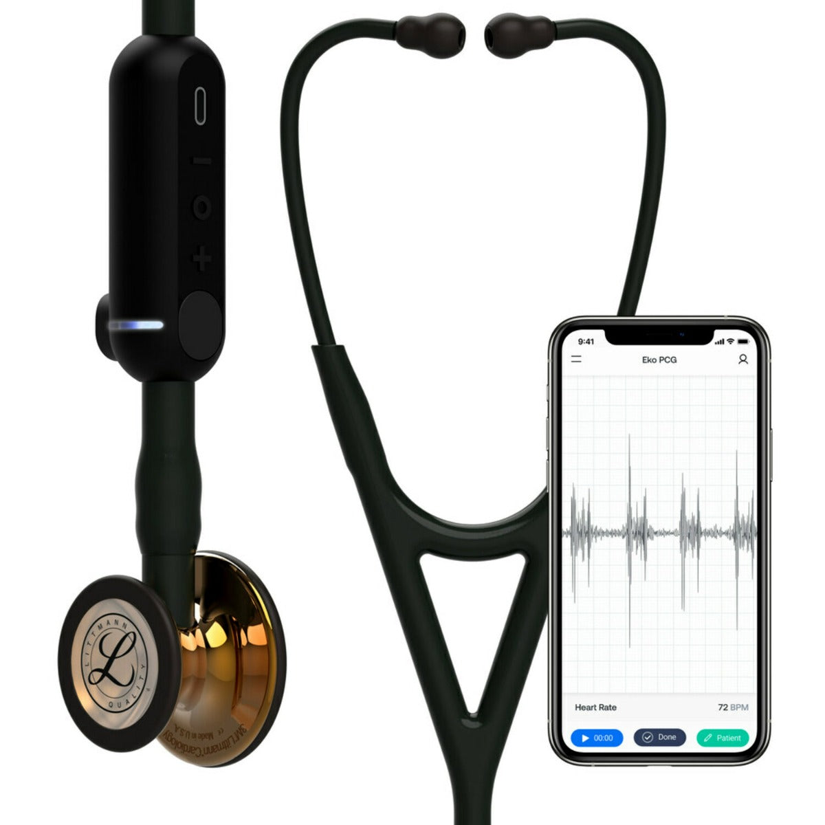 Littmann CORE Digital Stethoscope - 8870 High Polish Copper & Black 3M Littmann