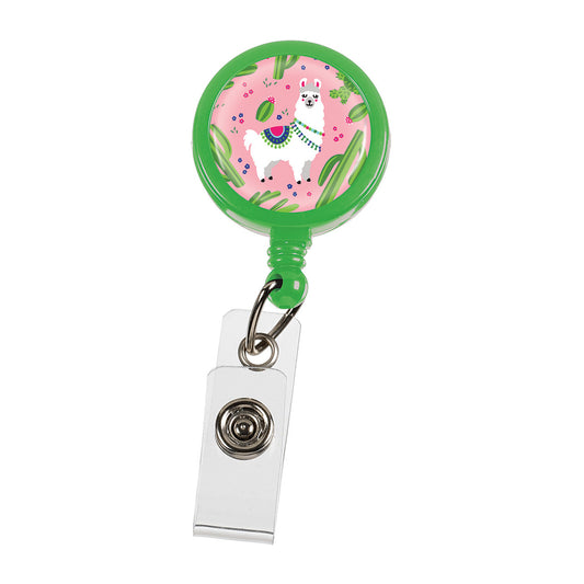 Retracteze™ ID Holder Llamas - Pink Prestige