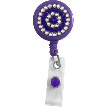 Retracteze™ ID Holder Rhinestone - Purple Prestige