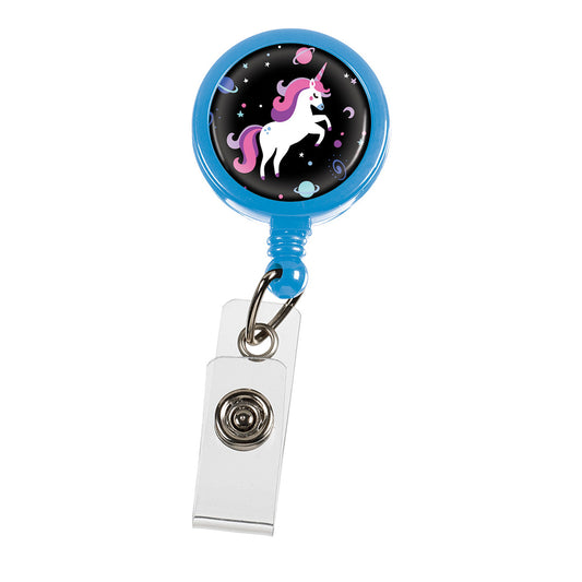 Retracteze™ ID Holder Unicorns - Blue Prestige