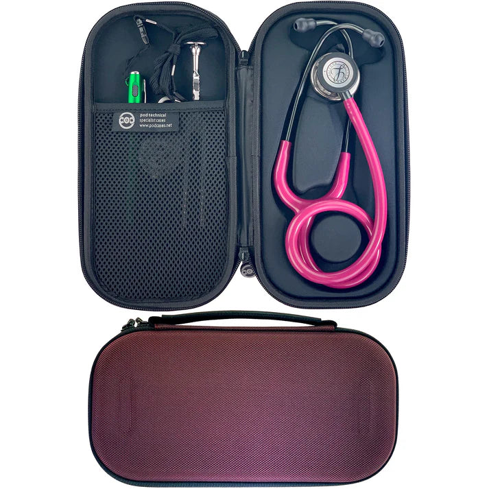 Pod Technical Classicpod Micro Stethoscope Case for Littmann Classic Stethoscopes - Burgundy Pod Technical