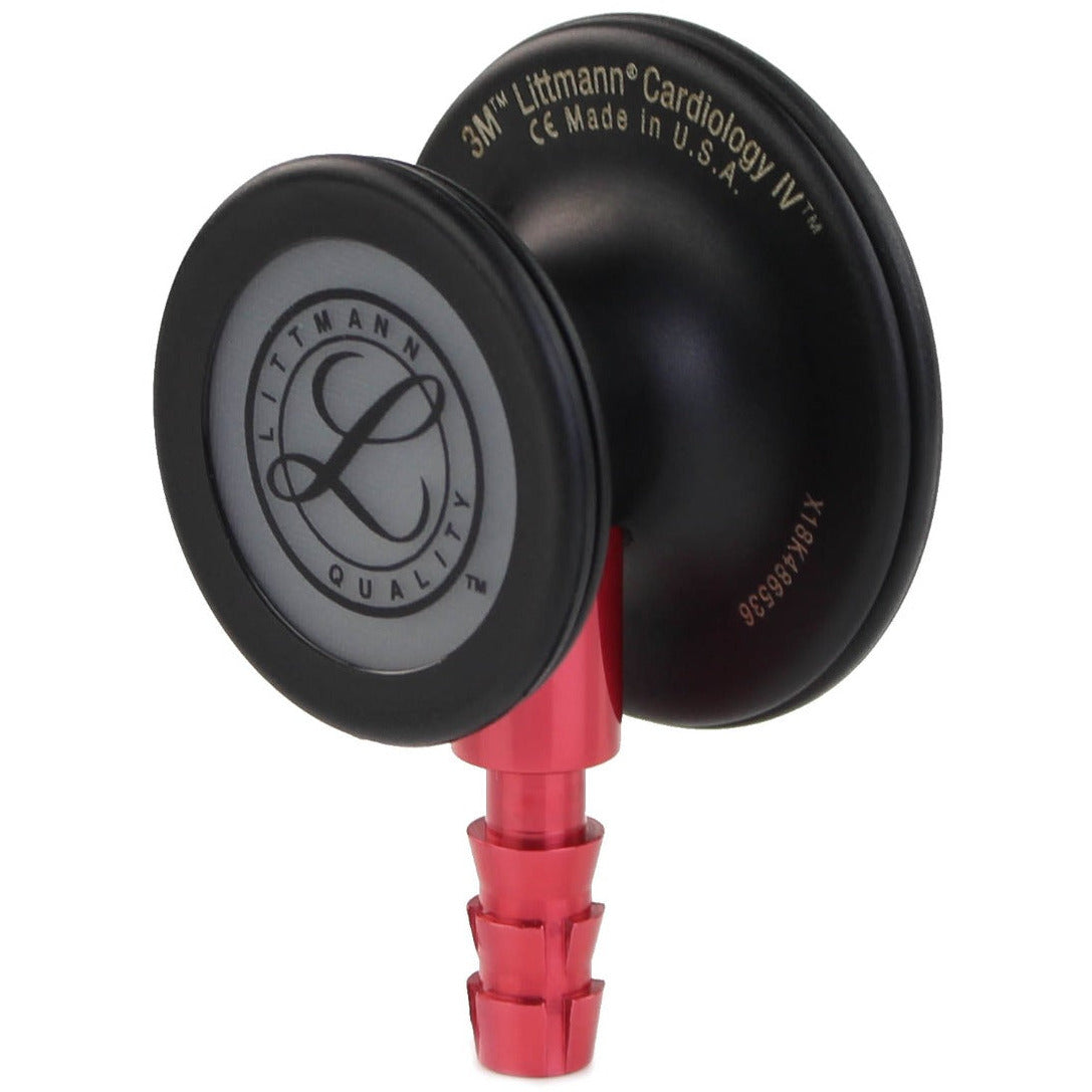 Littmann Cardiology IV Diagnostic Stethoscope: Black & Black - Red Stem 6200 - Student Program 3M Littmann