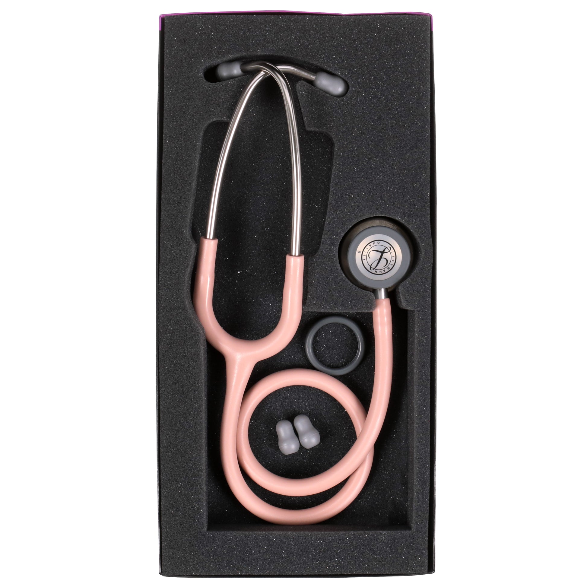 Littmann Classic III Monitoring Stethoscope: Satin Champagne Rose Tube 5910C 3M Littmann