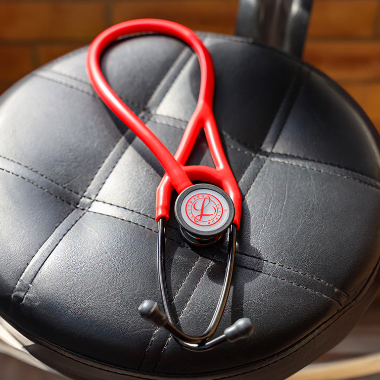 Littmann Cardiology IV Diagnostic Stethoscope: Red & Smoke - Limited Edition 6182 - Student Program 3M Littmann