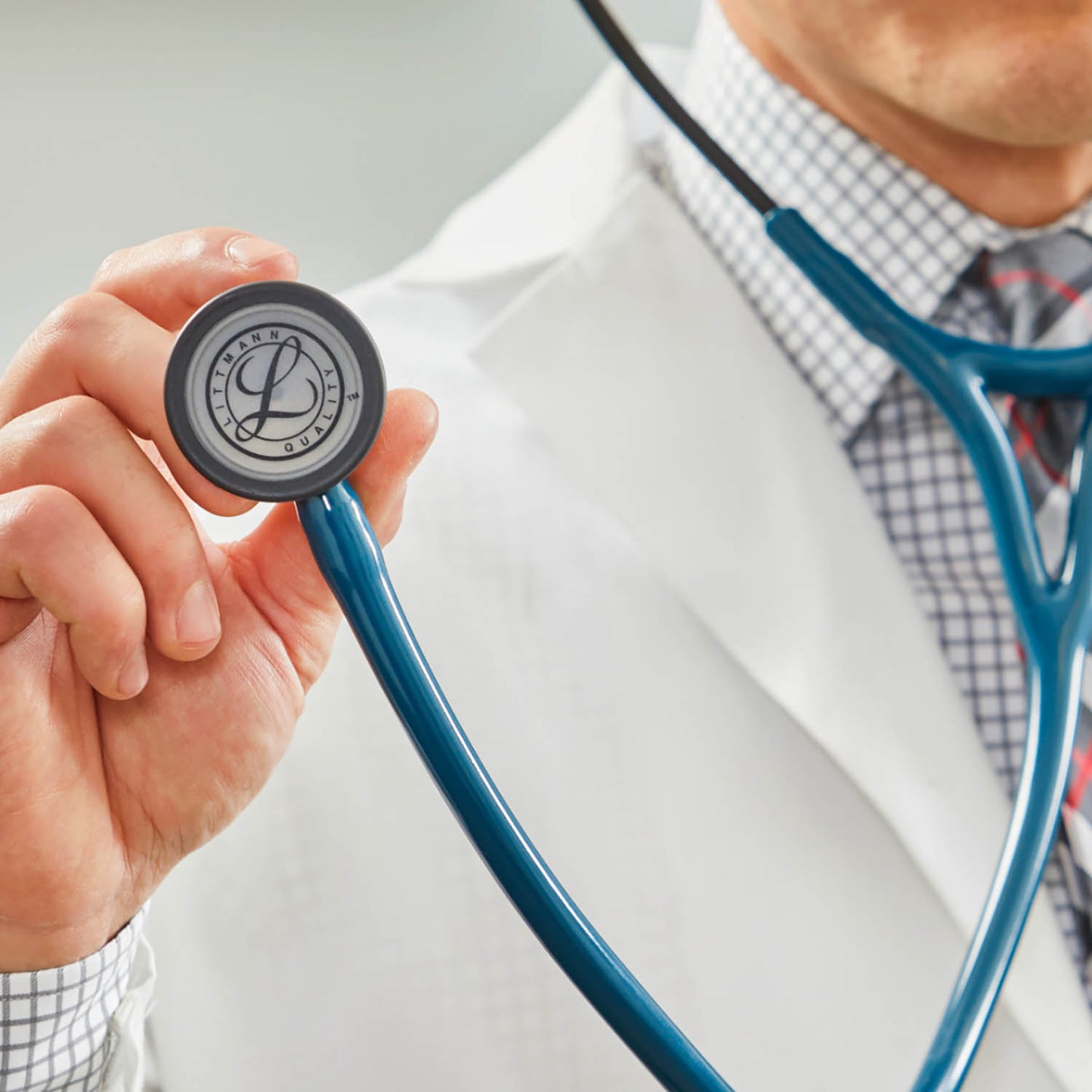 Littmann Cardiology IV Diagnostic Stethoscope: Smoke & Caribbean Blue - Mirror Stem 6234 - Student Program 3M Littmann