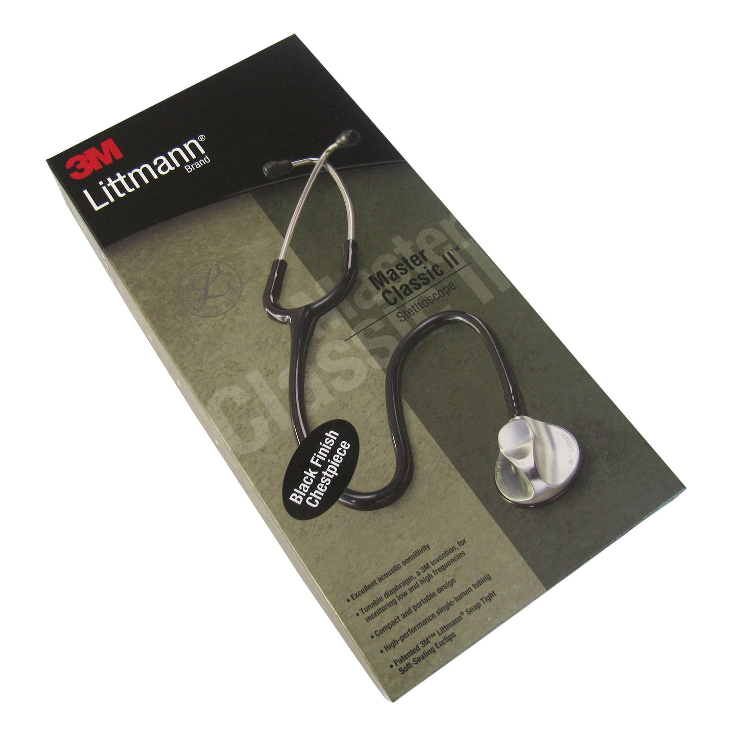 Littmann Master Classic II Stethoscope: All Black 2141 3M Littmann