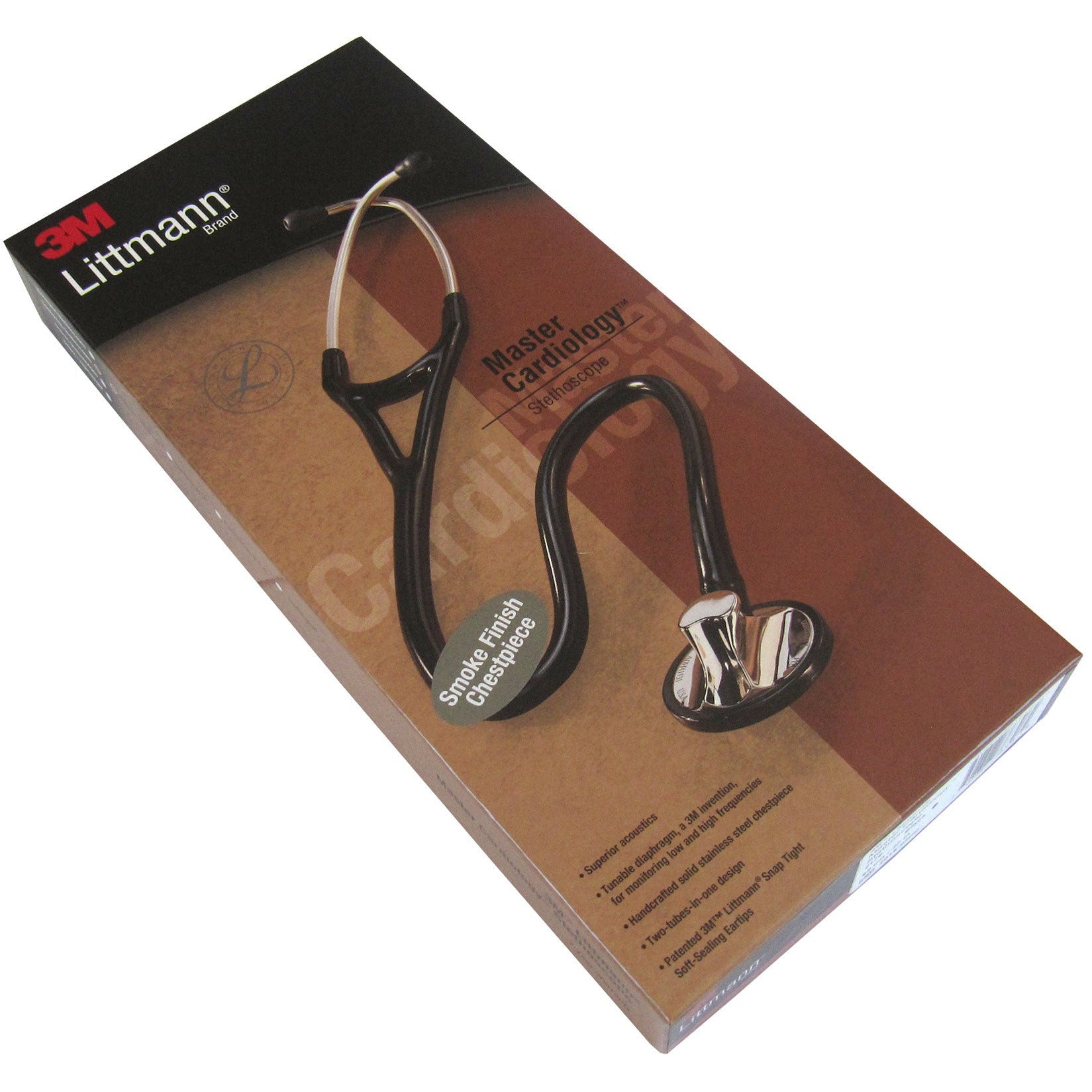 Littmann Master Cardiology Stethoscope: Black & Smoke 2176 - Student Program 3M Littmann