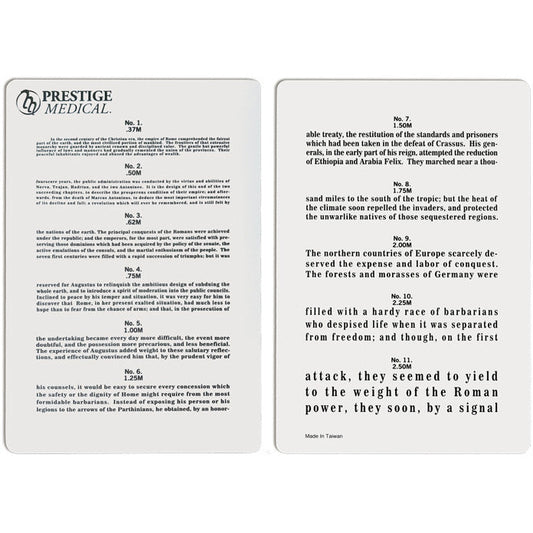 Jaeger Eye Chart Prestige