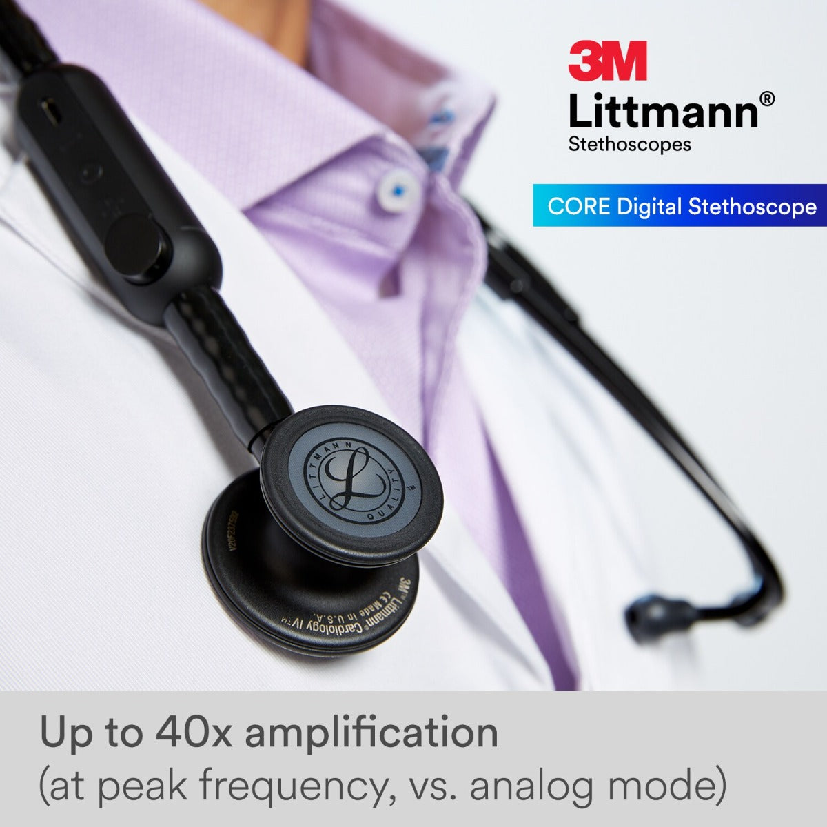 3M™ Littmann® CORE Digital Stethoscope - Black 8480 3M Littmann