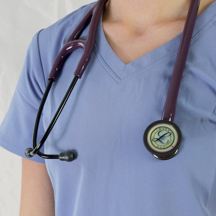 Littmann Cardiology IV Diagnostic Stethoscope: Polished Rainbow & Plum - Violet Stem 6239 - Student Program 3M Littmann