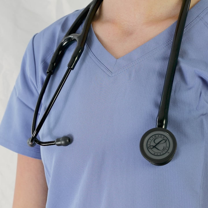 Littmann Cardiology IV Diagnostic Stethoscope: Black & Black - Violet Stem 6203 3M Littmann