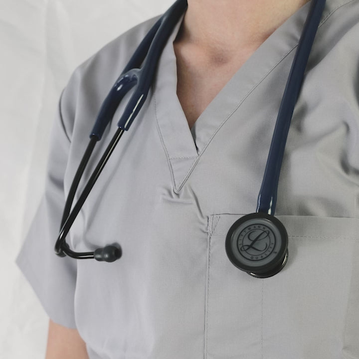 Littmann Cardiology IV Diagnostic Stethoscope: Polished Smoke & Navy - Blue Stem 6202 3M Littmann