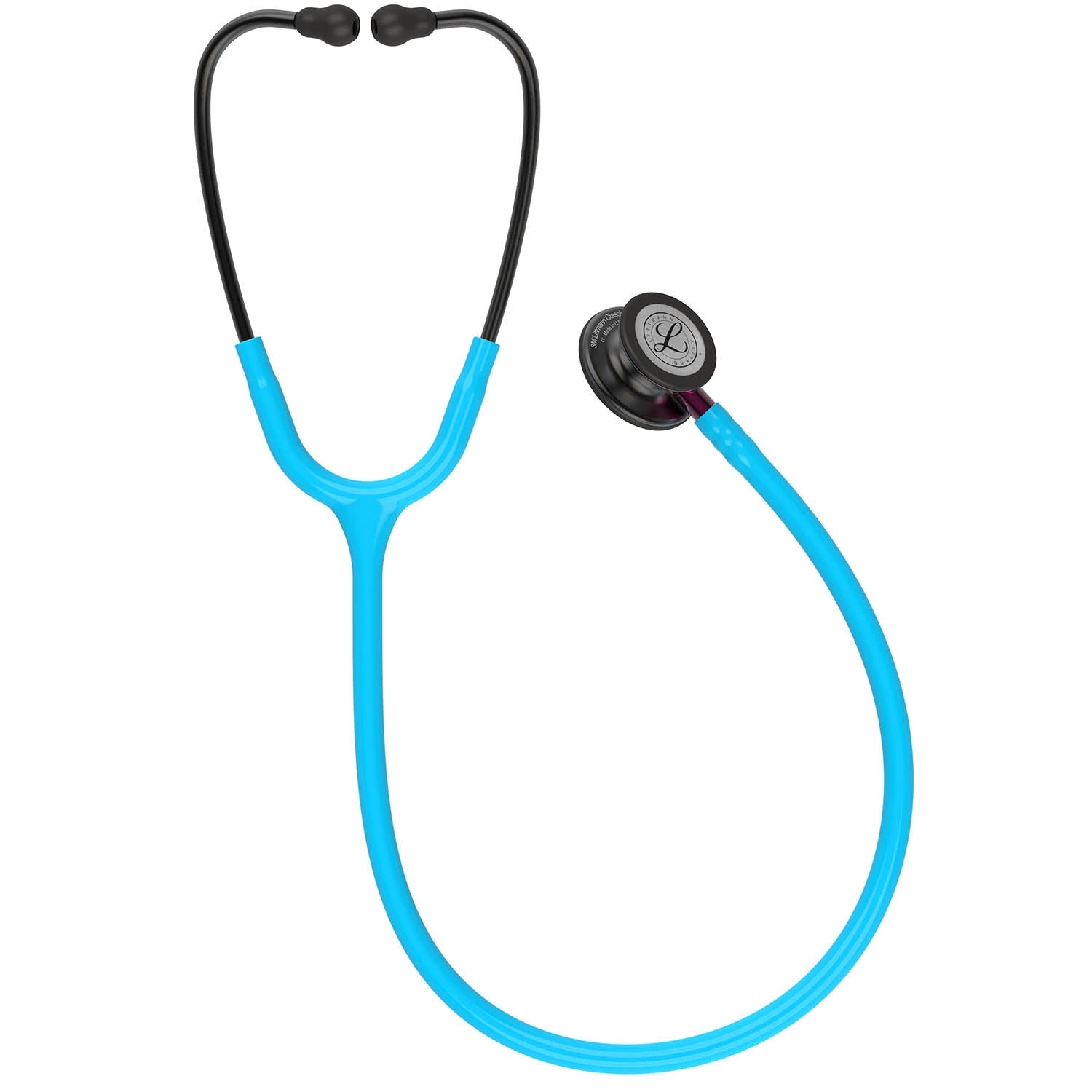 Littmann Classic III Monitoring Stethoscope: Smoke & Turquoise - Pink Stem 5872 Student Program 3M Littmann