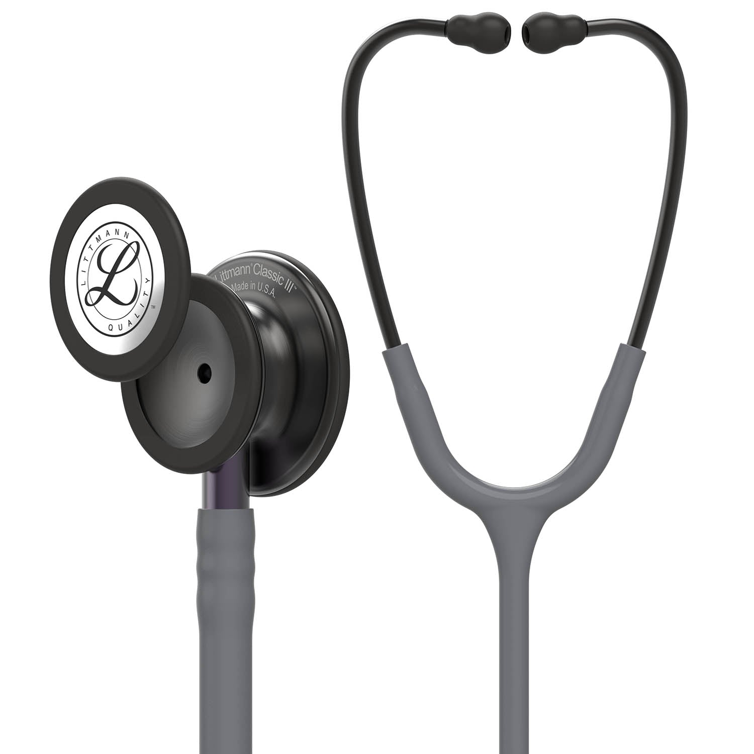 Littmann Classic III Monitoring Stethoscope: Smoke & Gray - Violet Stem  5873 Student Deal