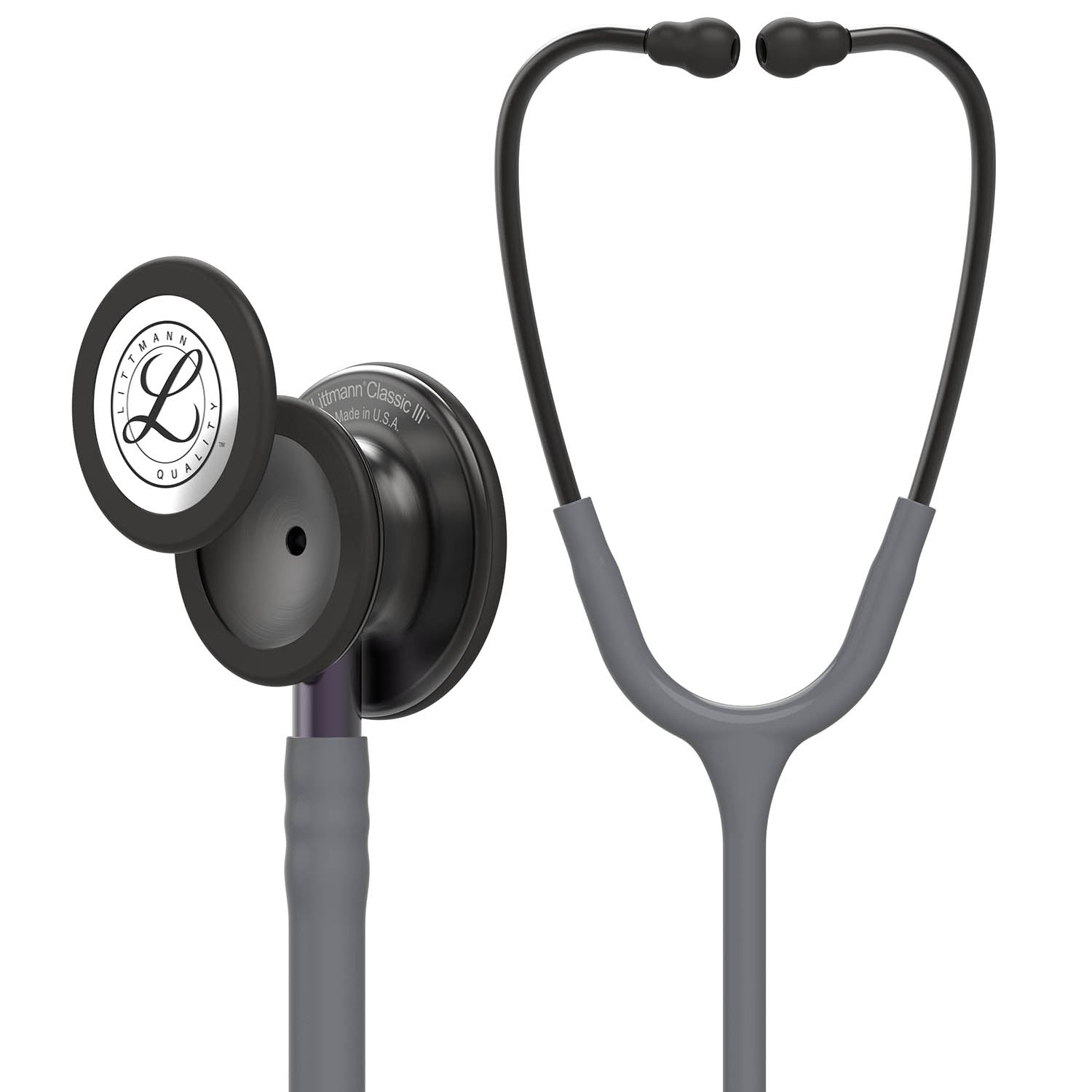 Littmann Classic III Monitoring Stethoscope: Smoke & Gray - Violet Stem 5873 - Student Program 3M Littmann