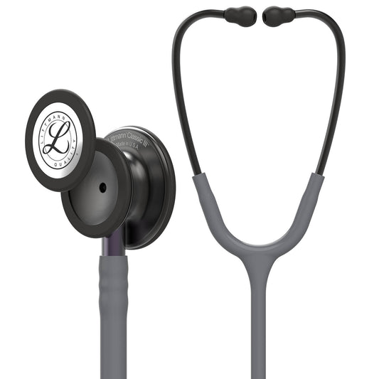Littmann Classic III Monitoring Stethoscope: Smoke & Gray - Violet Stem 5873 - Student Program 3M Littmann