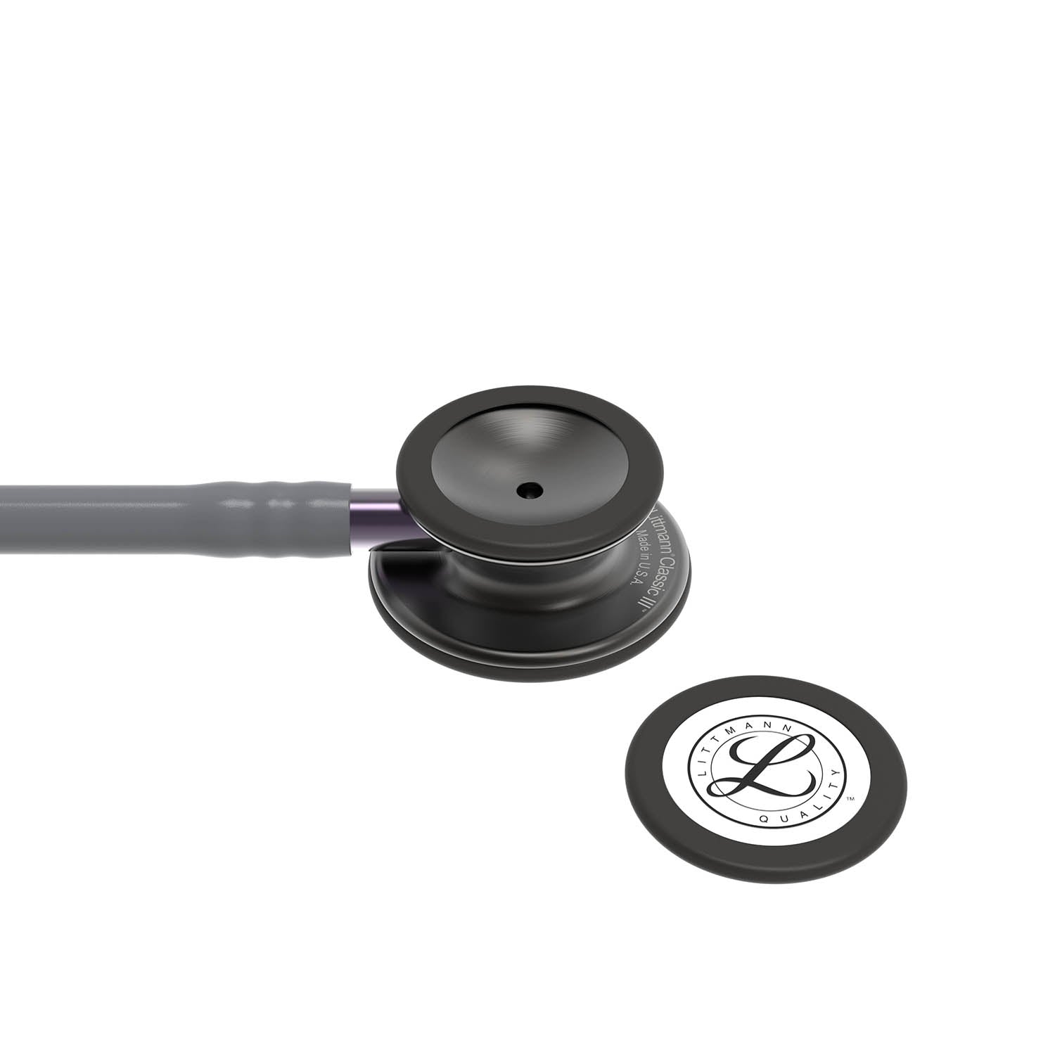 Littmann Classic III Monitoring Stethoscope: Smoke & Gray - Violet Stem 5873 - Student Program 3M Littmann