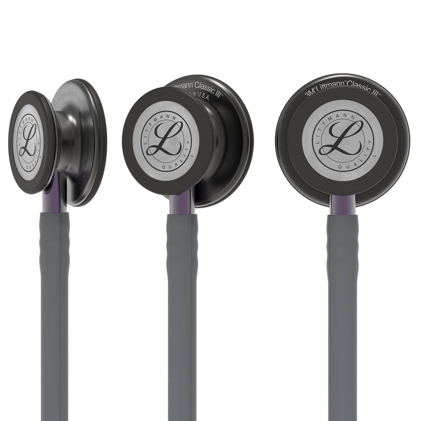 Littmann Classic III Monitoring Stethoscope: Smoke & Gray - Violet Stem 5873 3M Littmann