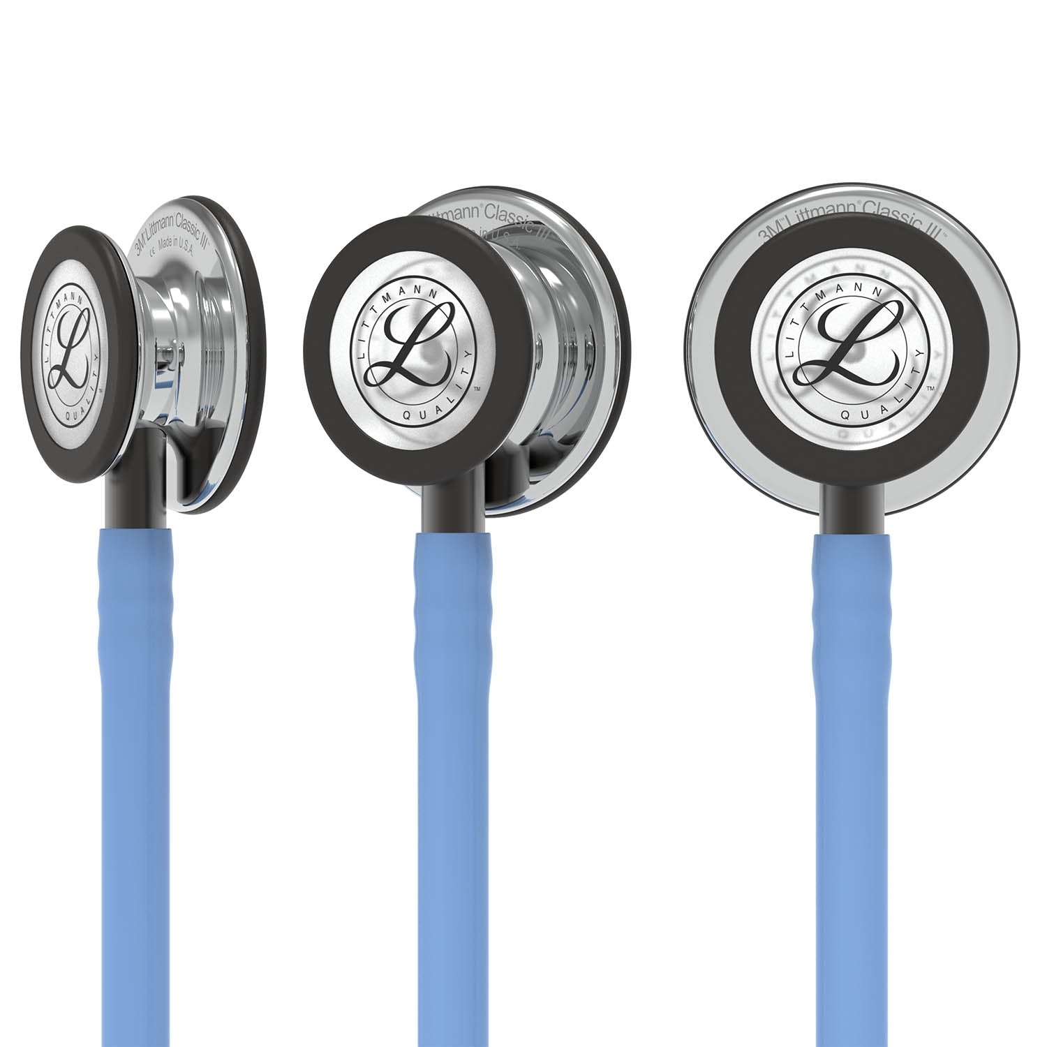 Littmann Classic III Monitoring Stethoscope: Mirror & Ceil Blue - Smoke Stem 5959 - Student Program 3M Littmann