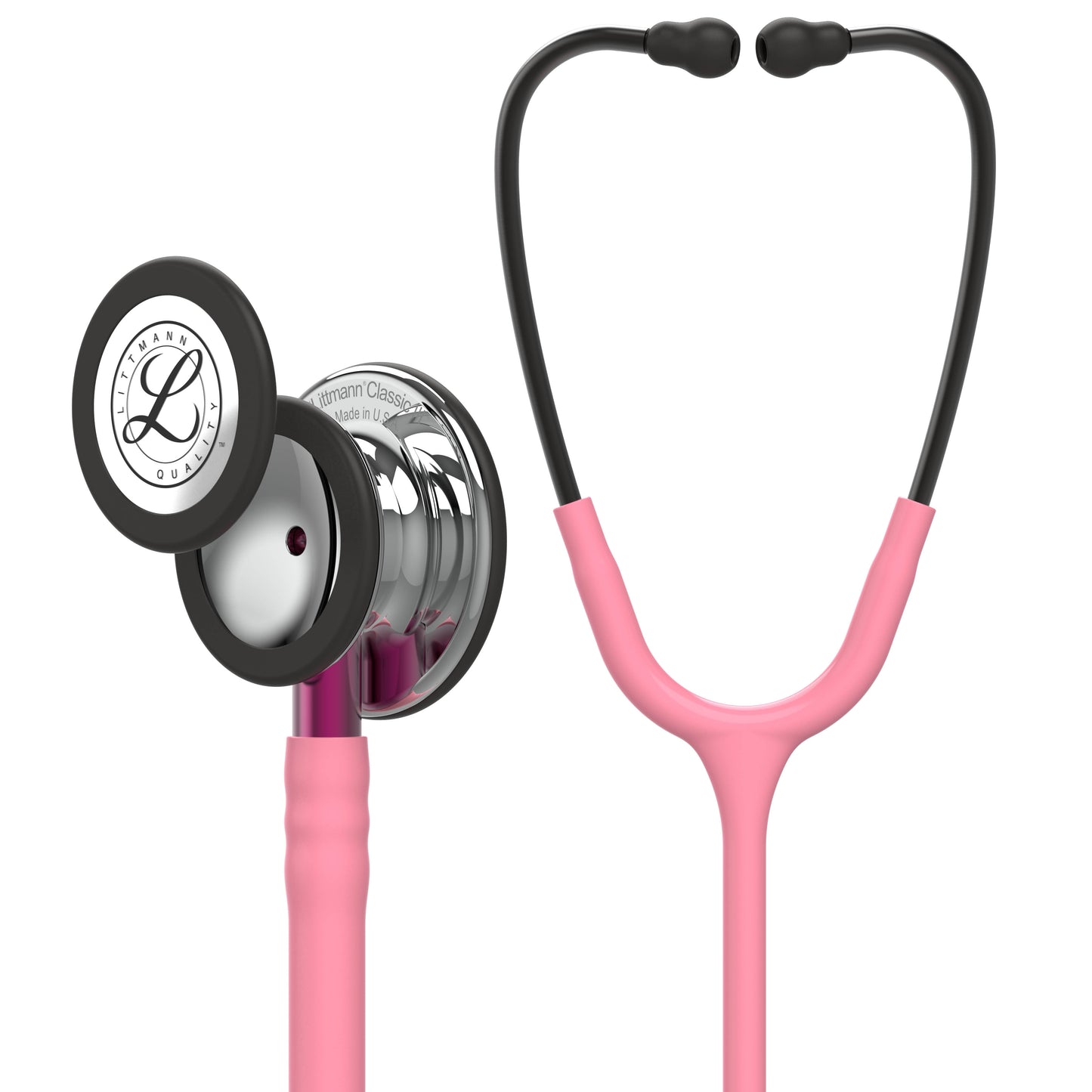 Littmann Classic III Monitoring Stethoscope: Mirror & Pearl Pink - Pink Stem 5962 3M Littmann