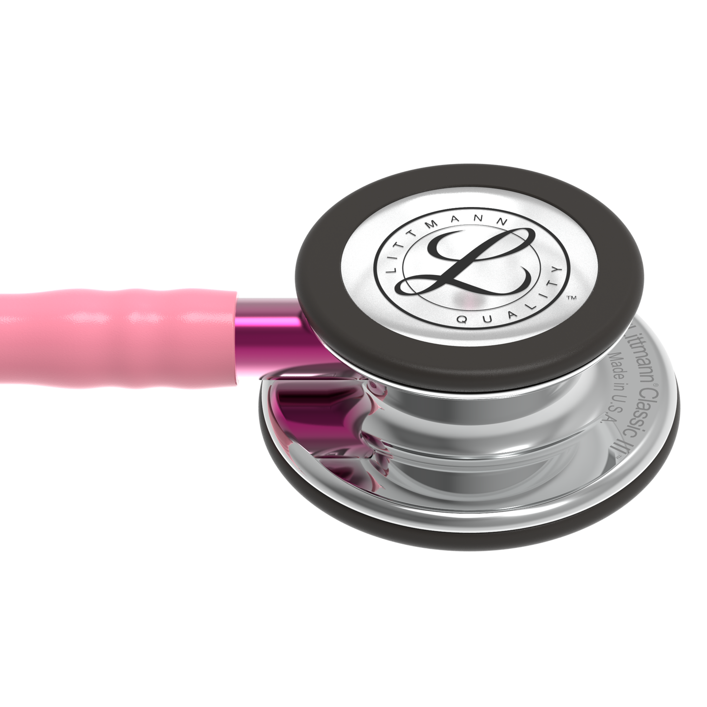 Littmann Classic III Monitoring Stethoscope: Mirror & Pearl Pink - Pink Stem 5962 - Student Program Littmann