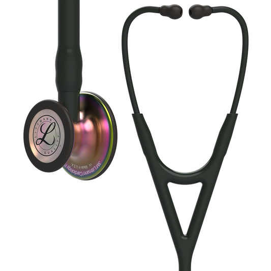 Littmann Cardiology IV Stethoscope: Black & Rainbow 6165 3M Littmann