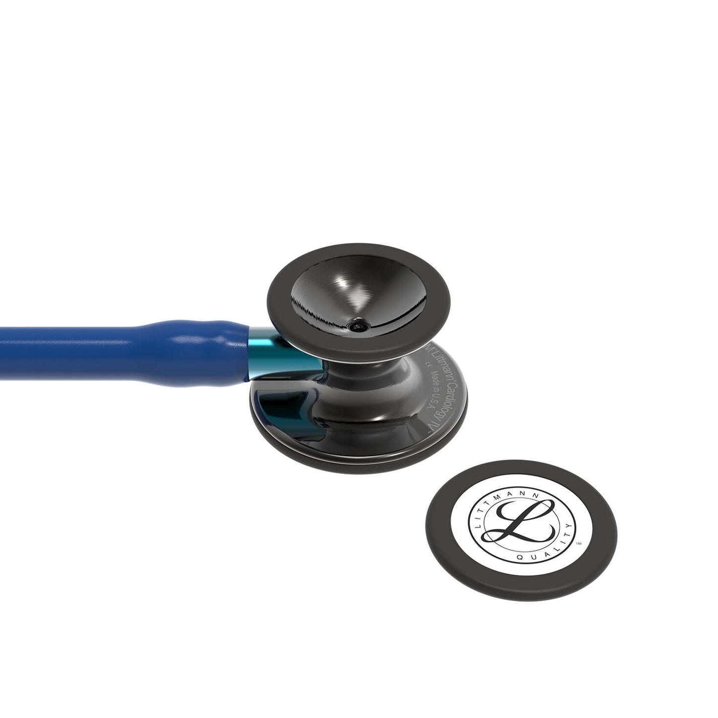 Littmann Cardiology IV Diagnostic Stethoscope: Polished Smoke & Navy - Blue Stem 6202 3M Littmann