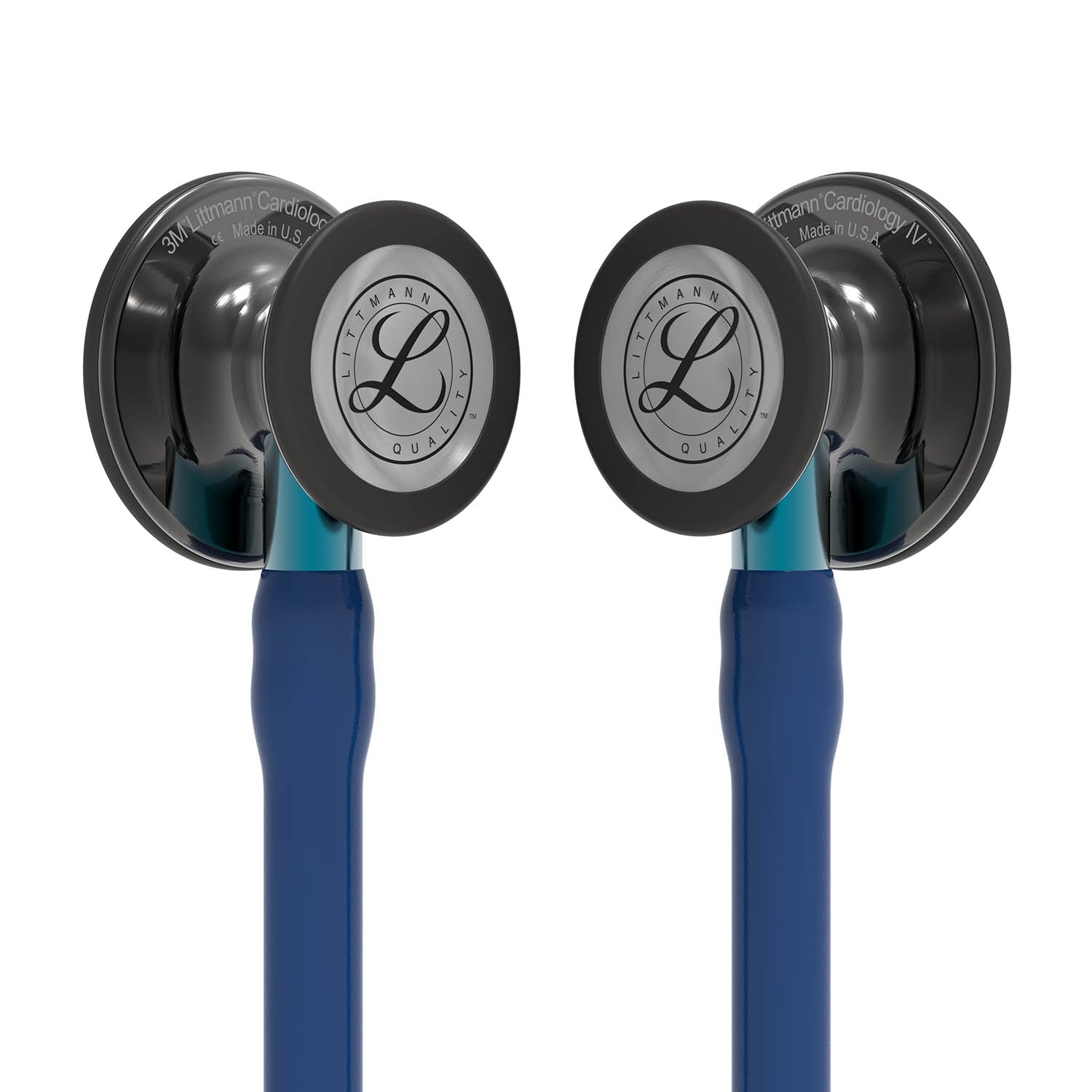 Littmann Cardiology IV Diagnostic Stethoscope: Polished Smoke & Navy - Blue Stem 6202 3M Littmann