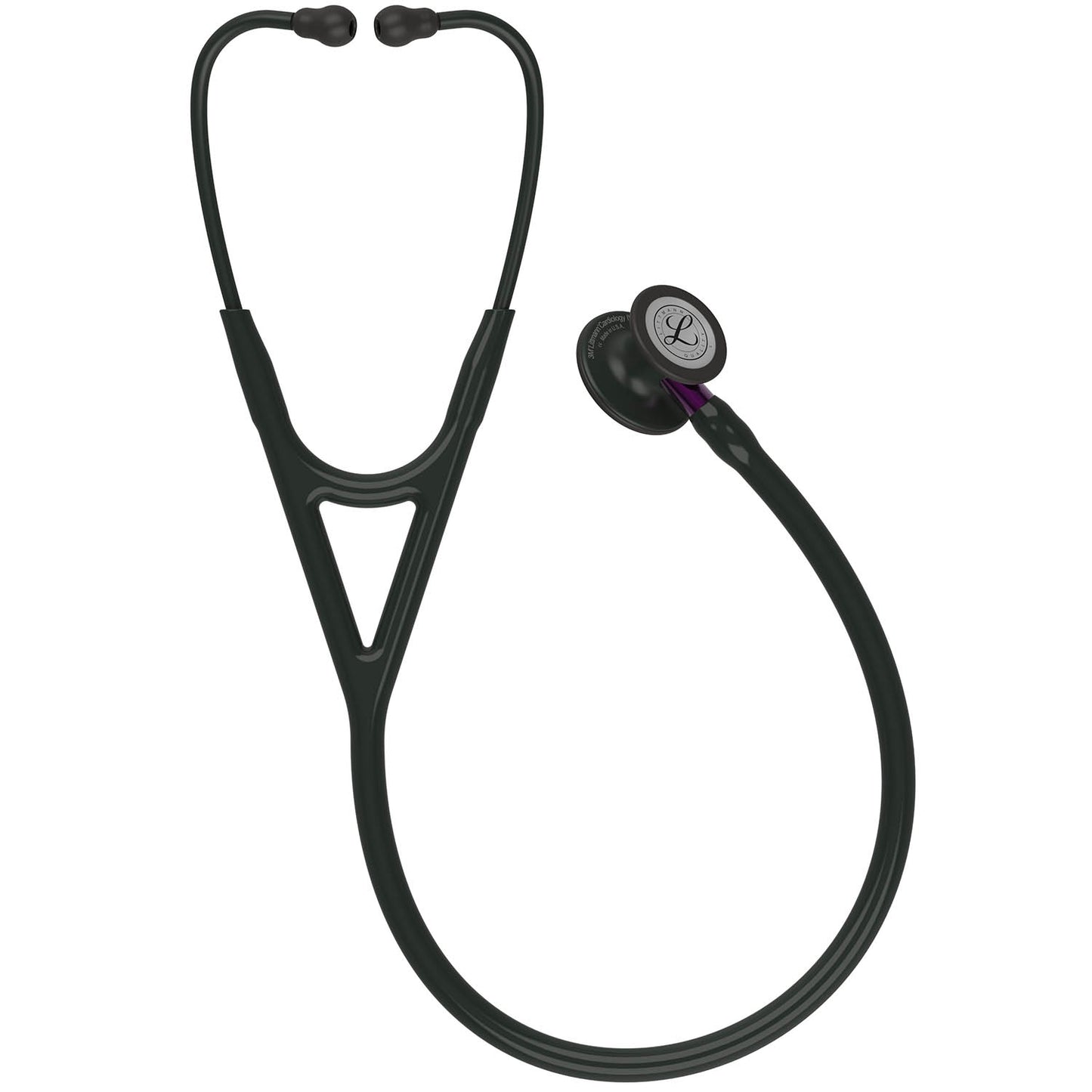 Littmann Cardiology IV Diagnostic Stethoscope: Black & Black - Violet Stem 6203 3M Littmann