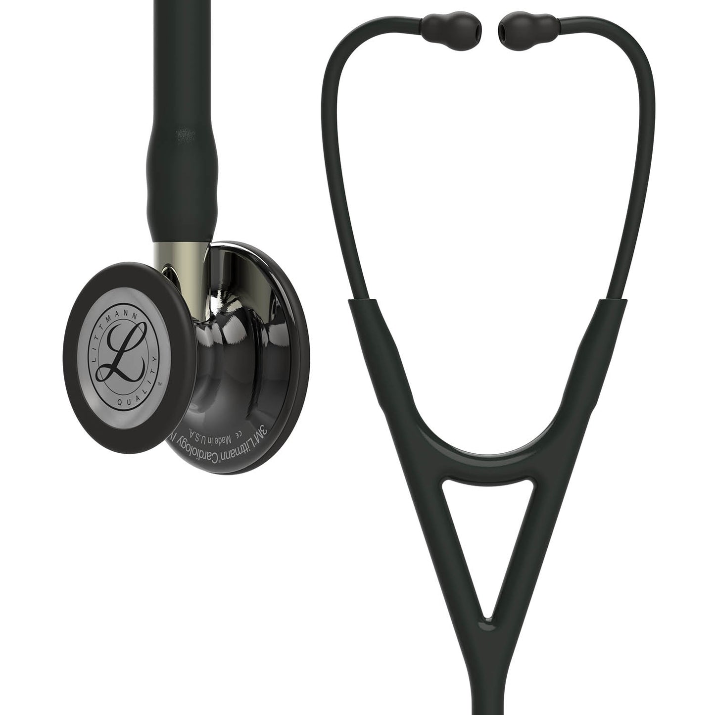 Littmann Cardiology IV Diagnostic Stethoscope: Polished Smoke & Black - Champagne Stem 6204 3M Littmann