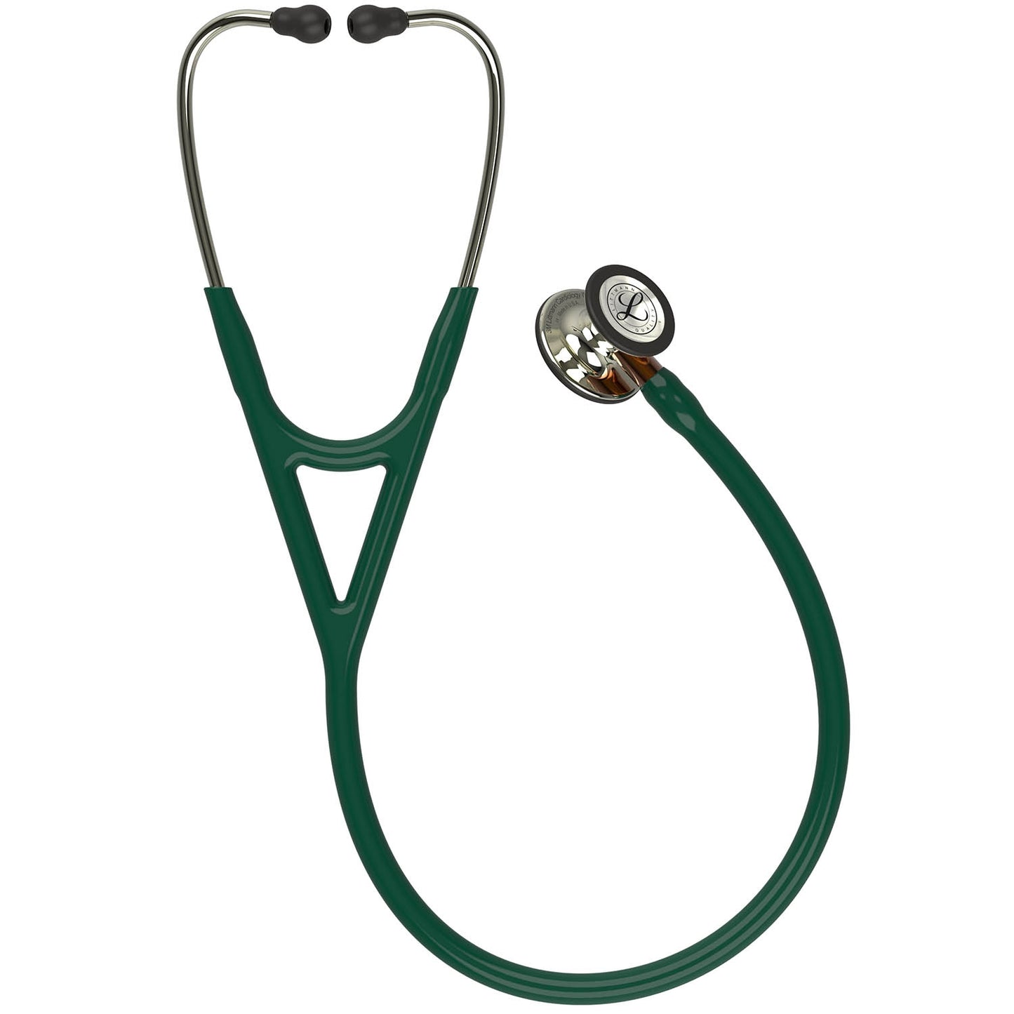 Littmann Cardiology IV Diagnostic Stethoscope: Polished Champagne & Hunter Green - Orange Stem 6206 3M Littmann