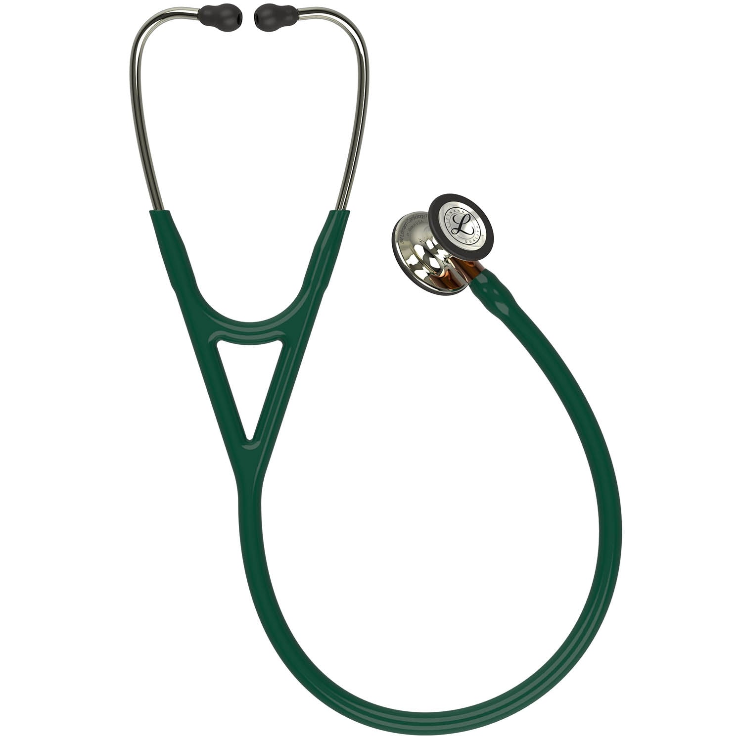 Littmann Cardiology IV Diagnostic Stethoscope: Polished Champagne & Hunter Green - Orange Stem 6206 3M Littmann