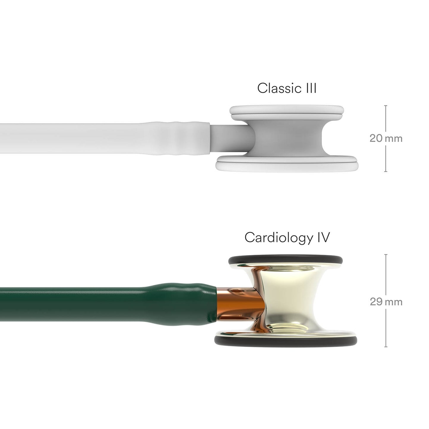 Littmann Cardiology IV Diagnostic Stethoscope: Polished Champagne & Hunter Green - Orange Stem 6206 3M Littmann