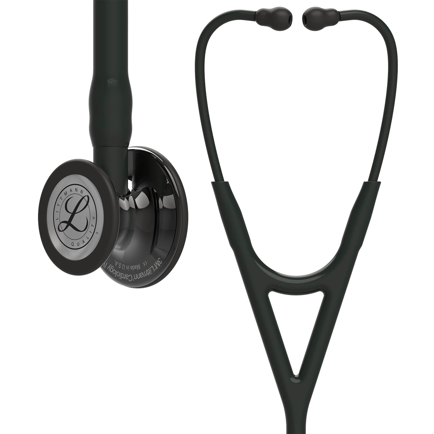 Littmann Cardiology IV Diagnostic Stethoscope: Smoke & Black - Black Stem 6232 - Student Program 3M Littmann